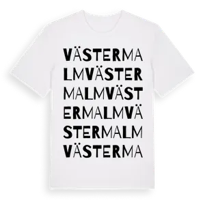 Västermalm ordlek t-shirt – ekologisk bomull t-shirt från Pinshirt