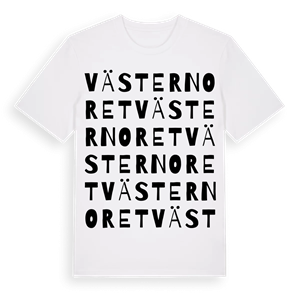 Västernoret ordlek t-shirt – ekologisk bomull t-shirt från Pinshirt