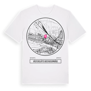 Västerslätts bostadsområde t-shirt – ekologisk bomull t-shirt från Pinshirt