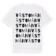 White t-shirt med Västomån ordlek t-shirt