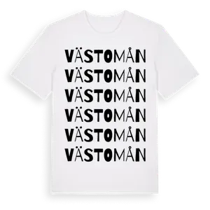 Västomån ordlek t-shirt – ekologisk bomull t-shirt från Pinshirt