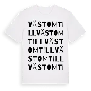 Västomtill ordlek t-shirt – ekologisk bomull t-shirt från Pinshirt