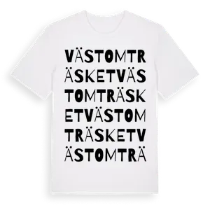 Västomträsket ordlek t-shirt – ekologisk bomull t-shirt från Pinshirt