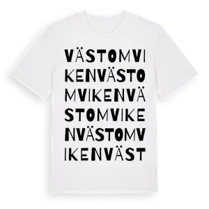 Västomviken ordlek t-shirt – ekologisk bomull t-shirt från Pinshirt