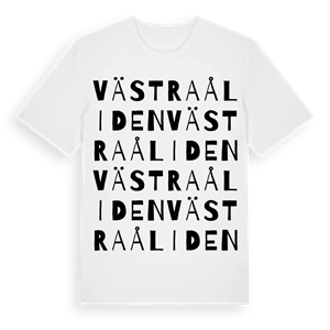 Västra Åliden ordlek t-shirt – ekologisk bomull t-shirt från Pinshirt