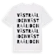 White t-shirt med Västra Åliden ordlek t-shirt