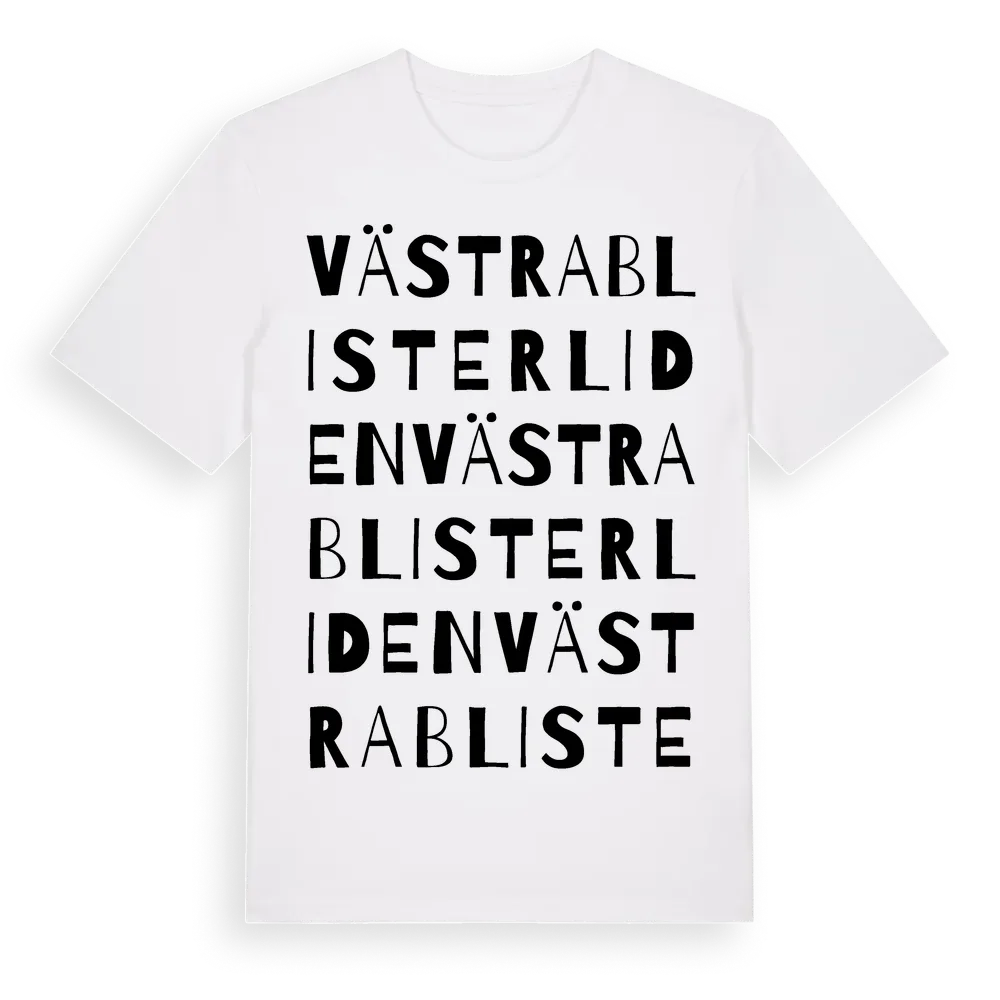 Västra Blisterliden ordlek t-shirt i miljö