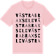 Pink Cotton t-shirt med Västra Braxsele ordlek t-shirt