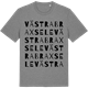 Mid Heather Gray t-shirt med Västra Braxsele ordlek t-shirt