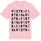 Pink Cotton t-shirt med Västra Fårträsk ordlek t-shirt