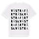 White t-shirt med Västra Fårträsk ordlek t-shirt