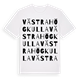 White t-shirt med Västra Högkulla ordlek t-shirt