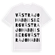 White t-shirt med Västra Johannisberg ordlek t-shirt