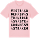 Pink Cotton t-shirt med Västra Kroknäs ordlek t-shirt