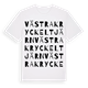 White t-shirt med Västra Kryckeltjärn ordlek t-shirt