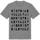 Mid Heather Gray t-shirt med Västra Kryckeltjärn ordlek t-shirt