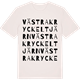 Vintage White t-shirt med Västra Kryckeltjärn ordlek t-shirt