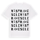 White t-shirt med Västra Mesele ordlek t-shirt