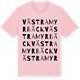 Pink Cotton t-shirt med Västra Myrbäck ordlek t-shirt