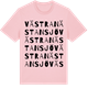 Pink Cotton t-shirt med Västra Nästansjö ordlek t-shirt