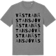 Mid Heather Gray t-shirt med Västra Nästansjö ordlek t-shirt