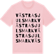 Pink Cotton t-shirt med Västra Sjulsmark ordlek t-shirt