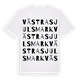 White t-shirt med Västra Sjulsmark ordlek t-shirt