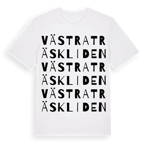 Västra Träskliden ordlek t-shirt – ekologisk bomull t-shirt från Pinshirt