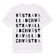 White t-shirt med Västra Valliden ordlek t-shirt