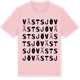 Pink Cotton t-shirt med Västsjö ordlek t-shirt