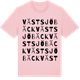Pink Cotton t-shirt med Västsjöbäck ordlek t-shirt