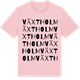 Pink Cotton t-shirt med Växtholm ordlek t-shirt