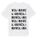 White t-shirt med Vekarn ordlek t-shirt