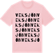 Pink Cotton t-shirt med Veksjön ordlek t-shirt