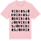 Pink Cotton t-shirt med Verbosjön ordlek t-shirt