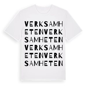 Verksamheten ordlek t-shirt – ekologisk bomull t-shirt från Pinshirt