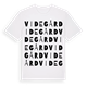 White t-shirt med Videgård ordlek t-shirt