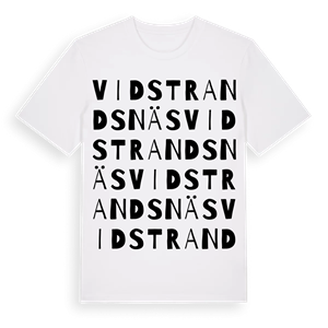 Vidstrandsnäs ordlek t-shirt – ekologisk bomull t-shirt från Pinshirt