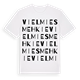 White t-shirt med Vielmiesmehkie ordlek t-shirt