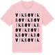 Pink Cotton t-shirt med Vikbo ordlek t-shirt