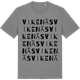 Mid Heather Gray t-shirt med Vikenäs ordlek t-shirt