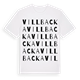 White t-shirt med Villbacka ordlek t-shirt