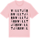 Pink Cotton t-shirt med Villtjärn ordlek t-shirt