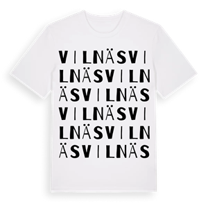 Vilnäs ordlek t-shirt – ekologisk bomull t-shirt från Pinshirt