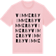 Pink Cotton t-shirt med Vimmerby ordlek t-shirt
