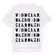 White t-shirt med Vindelkroken ordlek t-shirt