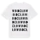 White t-shirt med Vindeln ordlek t-shirt