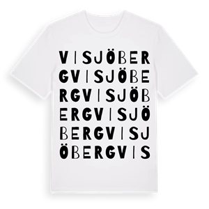 Visjöberg ordlek t-shirt – ekologisk bomull t-shirt från Pinshirt