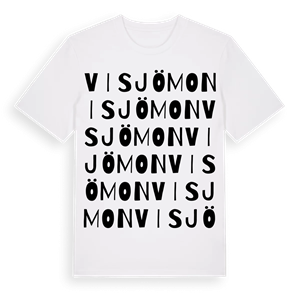 Visjömon ordlek t-shirt – ekologisk bomull t-shirt från Pinshirt