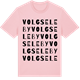 Pink Cotton t-shirt med Volgseleby ordlek t-shirt